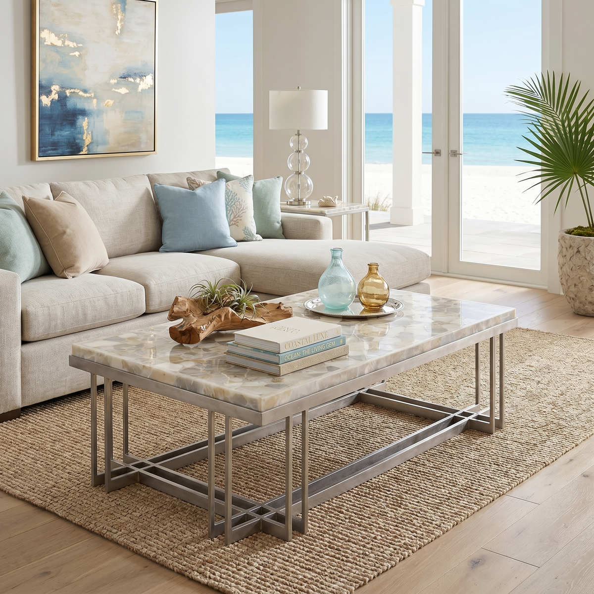 Melange Marin Rectangle Cocktail Table