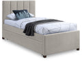 Godfrey Linen Textured Fabric Upholstered Twin Trundle Bed