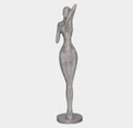 Admiring Standing Aluminum Sculpture – Modern Organic Art