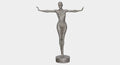 Outstretched Arms Aluminum Sculpture – Modern Organic Art