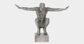 Outstretched Arms Aluminum Sculpture – Modern Organic Art