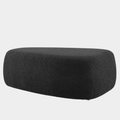 Black Pebble Ottoman Large – Zen-Inspired Fabric Seat