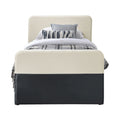 Honora Velvet Upholstered Twin Trundle / Storage Bed