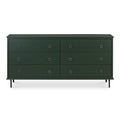 Reagan 6 Drawer Dresser Deep Green