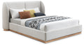 Ilaria Cream Boucle Fabric Upholstered Full Bed (3 Boxes)