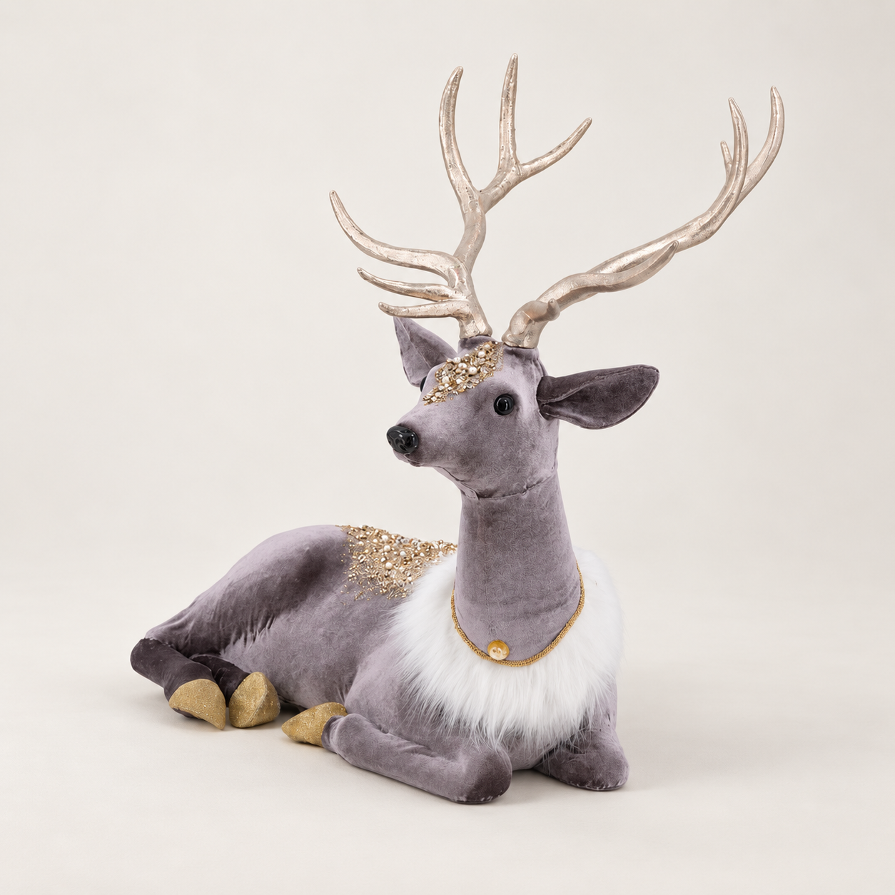 Spirit Sitting Deer in Wisteria Velvet