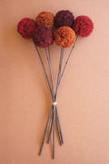 Set of Six Artificial Allium Ball Stems - 2 Each Color