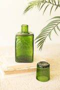 Bedside Water Carafe and Drinking Glass - Green