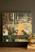Framed Two Bird Painting
