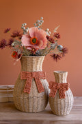 Set of Two Twisted Paper Vases with Bows