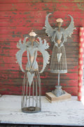 Set of Two Metal Christmas Angels