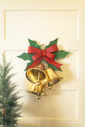Painted Chrstmas Bells and Holly Door Hanger
