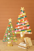 Set of Two Painted Metal Christmas Trees #2