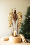 Rustic and Gold Painted Christmas Angel