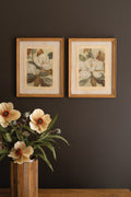 Set of Two Framed Magnolia Prints Under Glass
