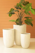 Set of Three Stone Composite Planters