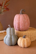 Set of Three Terracotta Pumpkins