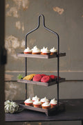 Three-Tiered Metal Display
