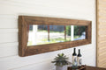 Long Rectangle Mirror with Recycled Wood Frame