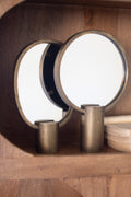 Set of Two Antique Gold Tabletop Mirrors