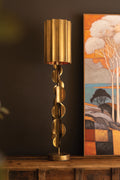 Tall Metal Table Lamp with Antique Gold Finish - #1