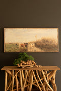 Canvas Paint Over Print Cows #1