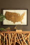 Framed USA Print Under Glass