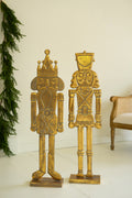 Set of Two Antique Gold Nutcrackers