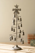 Metal Christmas Tree with Bells, Bow and Star