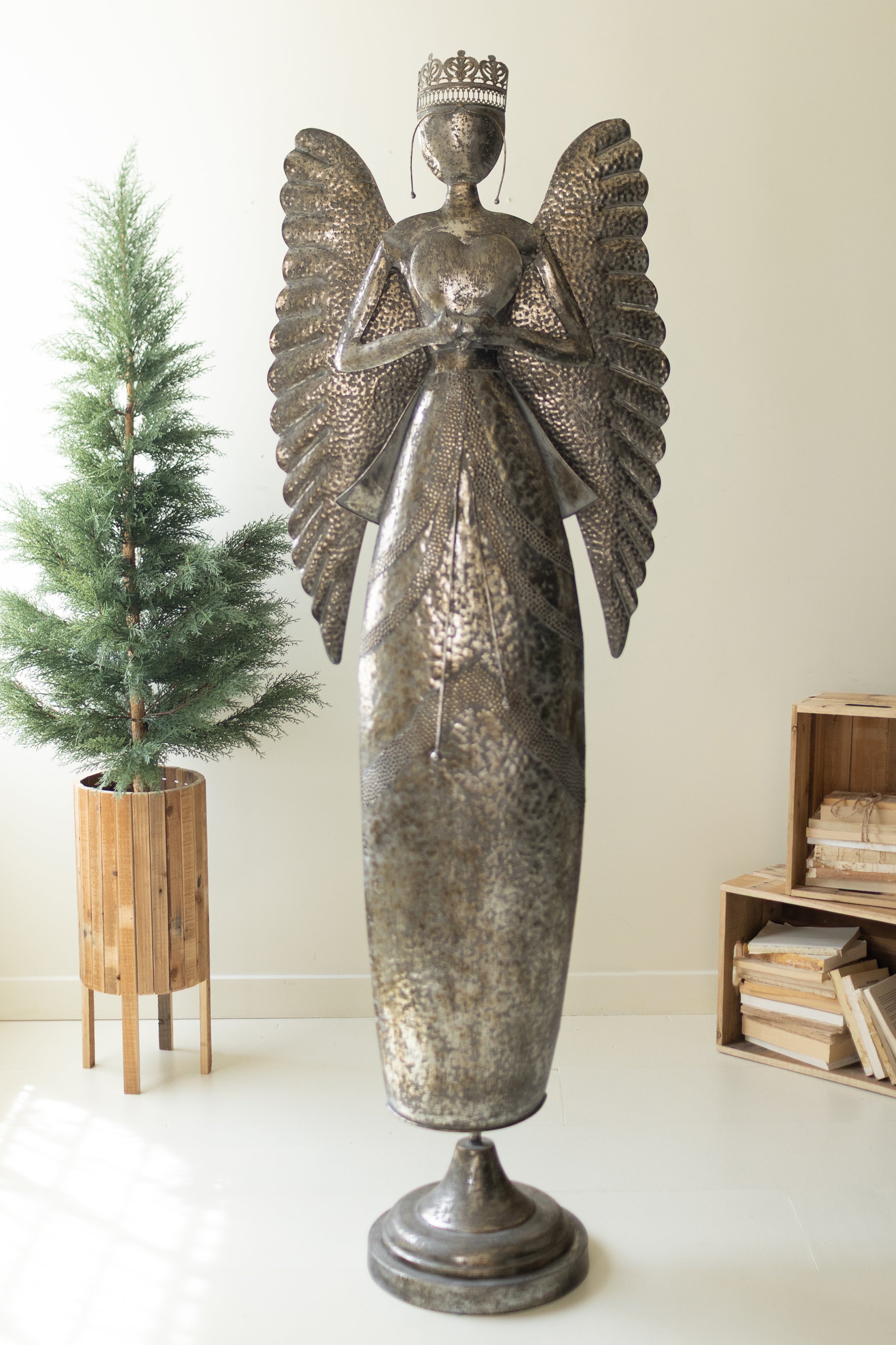 Giant Rustic Christmas Angel - 73"T
