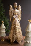 Large Table Top Metal Christmas Angel - 39"T