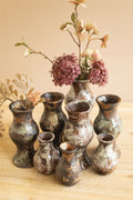 Set of Nine Bud Vases - Rustic Finish