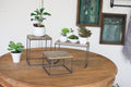 Set of Three Wood and Metal Risers