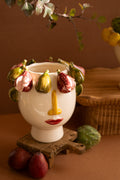 Ceramic Head Vase with Figs