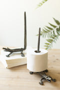 Cast Iron Crocodile Paper Owel Holder