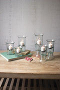 Set of Three Recycled Glass Votive Cylinders