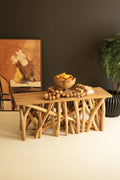 Repuropsed Teakwood Branches Rectangle Coffee Table