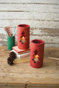 Red Clay Christmas Tree Luminary