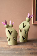 Set of Two Prickly Pear Clay Luminaries