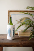 Painted Clay Sardine Vase