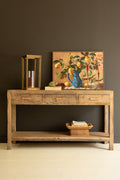 Reclaimed Wood Three Drawer Console - 59" Long
