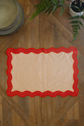 Ruffle Edge Place Mat - Poppy