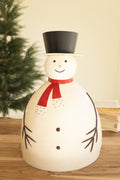 Painted Metal Snowman