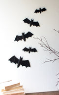 Set of Five Black Metal Bats - One Each Size