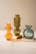 Set of Three Funky Glass Vases - One Each Design