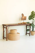 Antique Wooden Folding Console Table
