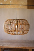 Large Round Bamboo Pendant Light
