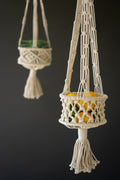 Set of Two Hanging Macrame Planters