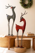 Set of Two Recycled Iron Deer