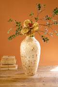 Spun Bamboo Vase with Capiz Shell Detail #5